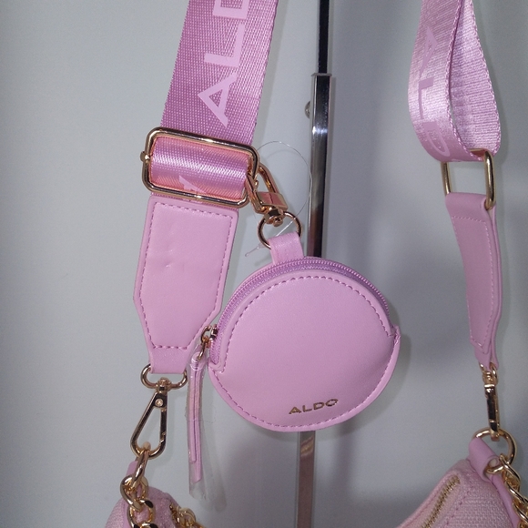 Aldo Pink and Gold Women's Bag w/Jewlery Bundle - Picture 6 of 12